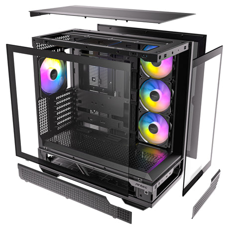 Antec c7 argb midi tower behuizing (zwart | 2x usb-a | 1x usb-c | tempered glass)