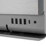 Silverstone crown 04 htpc behuizing (donkergrijs | 4x usb-a | 1x usb-c)
