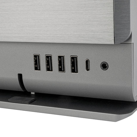 Silverstone crown 04 htpc behuizing (donkergrijs | 4x usb-a | 1x usb-c)