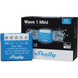 Shelly qubino wave 1 mini relais (blauw wit, 1-kanaals, z-wave)