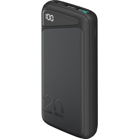 Goobay quick charge powerbank 20.000 mah - 74 wh (zwart, usb-c pd, qc 3.0)