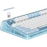 Iqunix og80 wintertide wireless mechanical keyboard (lichtblauw, us lay-out (qwerty), cherry mx red, 80% (tkl), rgb leds, hot-swappable, pbt, 2.4ghz | bluetooth 5.1 | usb-c)