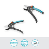 Gardena snoeischaar premiumcut voor droog hout (grijs turquoise, aambeeldsnede, 20 mm snoeidiameter)