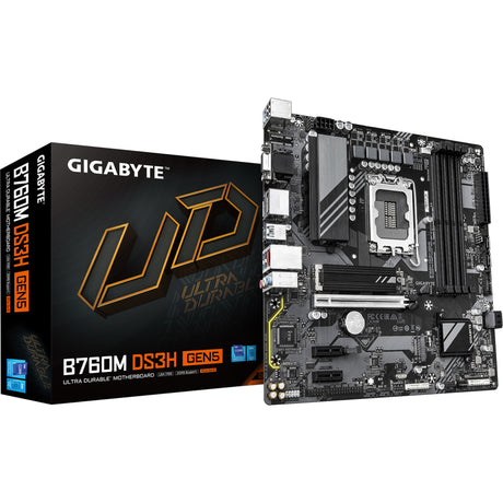 Gigabyte b760m ds3h gen5 socket 1700 moederbord (raid, 2.5gb-lan, sound, µatx)