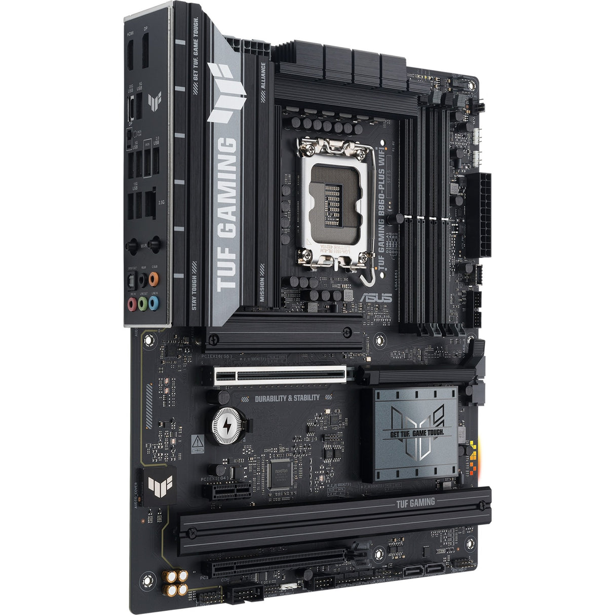 Asus tuf gaming b860-plus wifi socket 1851 moederbord (2.5 gb-lan, wi-fi 7, bt, sound, atx)