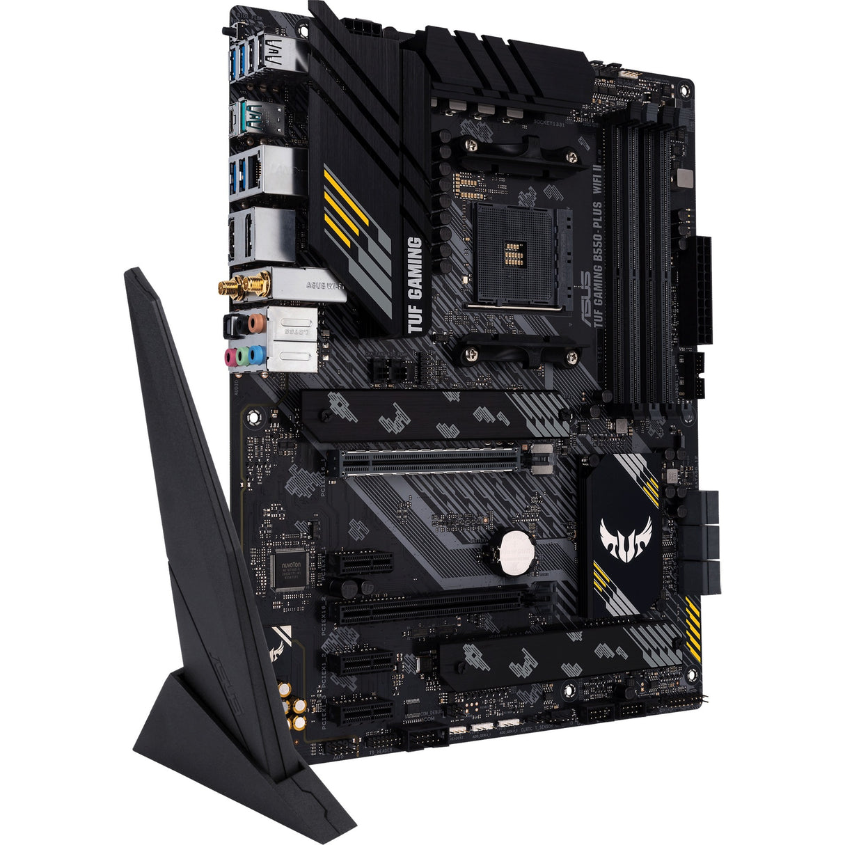 Asus tuf gaming b550-plus wifi ii socket am4 moederbord (zwart, raid, gb-lan, wi-fi 6, bt, sound, atx)