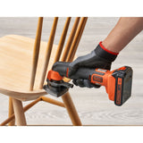 Black+decker bdcos18n-xj 18v oscillerende multitool multifunctioneel gereedschap (oranje zwart, accu en oplader niet inbegrepen)
