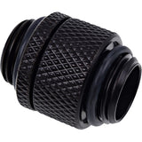 Alphacool eiszapfen double nipple rotatable g1 4 ag to g1 4 ag aansluiting (zwart)