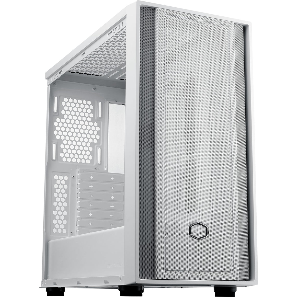 Cooler master masterbox 600 lite midi tower behuizing (wit | 2x usb-a | 1x usb-c | rgb | tempered glass)