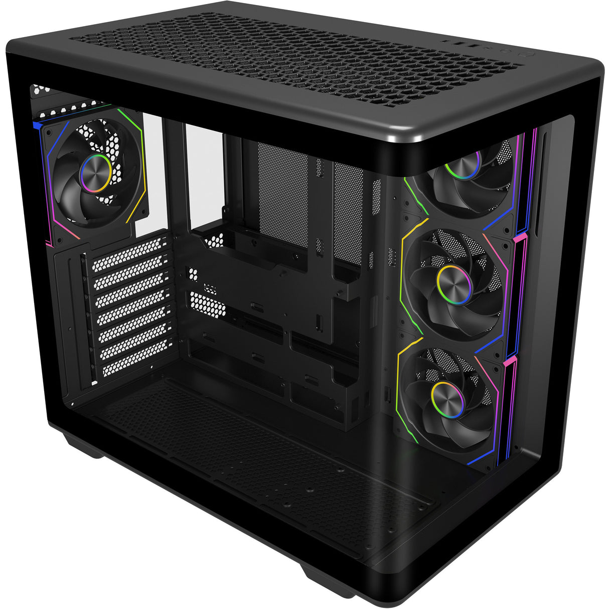 Cooler master elite 600 argb midi tower behuizing (zwart | 2x usb-a | 1x usb-c | rgb | tempered glass)