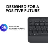 Logitech signature k650 wireless comfort toetsenbord (grafiet, us-international lay-out (qwerty), 100%)