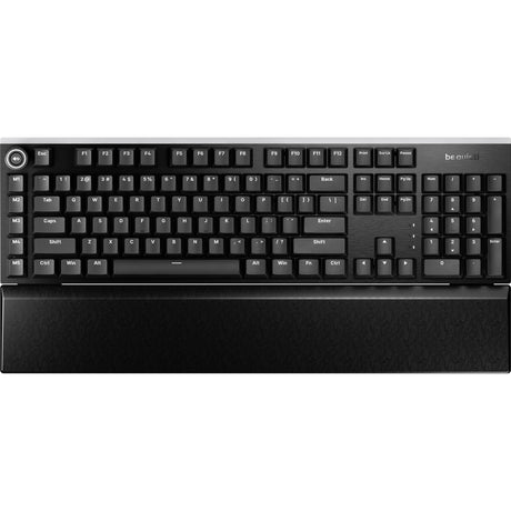 Be quiet! light mount silent linear rgb mechanisch gaming toetsenbord (zwart, us lay-out (qwerty), silent linear, 100%, argb, pbt double-shot keycaps)