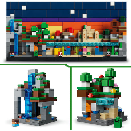 Lego minecraft minibiomen videogame speelgoed voor kinderen en kinderkamer decoratie - 21589