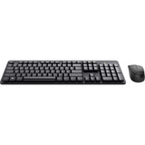 Trust ody ii stille draadloze toetsenbord- en muisset desktopset (zwart, us lay-out (qwerty), membraan, 100%, 800 dpi - 1.600 dpi)