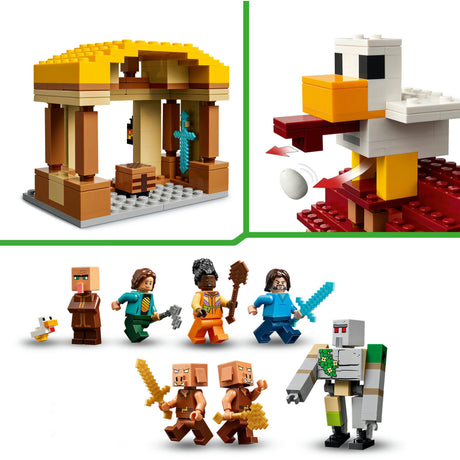 Lego minecraft de ghast-ballon aanval op het dorp - 21273