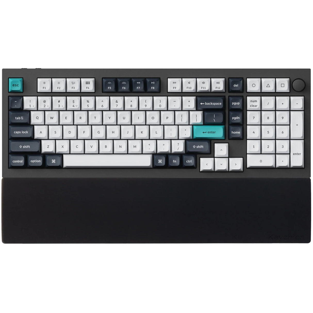 Keychron silicone palm rest voor q12 q5 pro q5 max q5 he l3 polssteun (zwart)