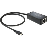 Delock usb-c - gigabit lan adapter (zwart)