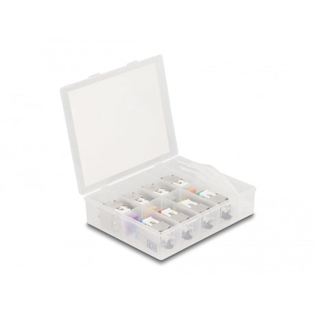 Delock rj45 jack naar lsa cat 6a toolfree keystone module (meerkleurig, 8 stuks)