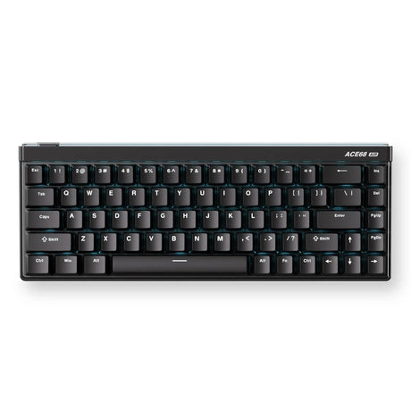 Mchose ace 68 air hall effect magnetic switch gaming keyboard (zwart, us lay-out (qwerty), mount tai gt he, 65%, rgb, hot swap, pbt keycaps, usb-c, hall effect sensor)