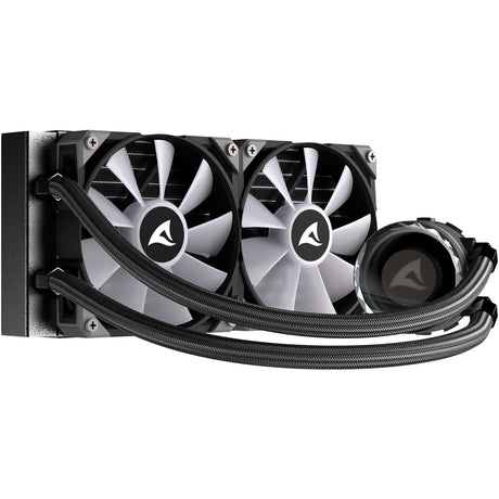 Sharkoon s80 rgb waterkoeling (zwart, 4-pins pwm fan-connector)