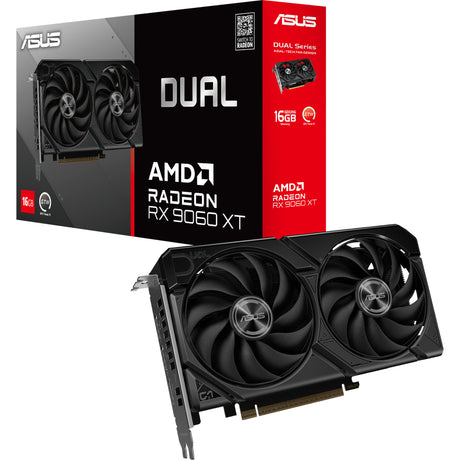 Asus dual radeon rx 9060 xt 16gb grafische kaart (2x displayport, 1x hdmi)