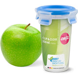 Emsa clip close vershoudbakje 0,35 l beker (transparant blauw, rond, ø 9,2cm)
