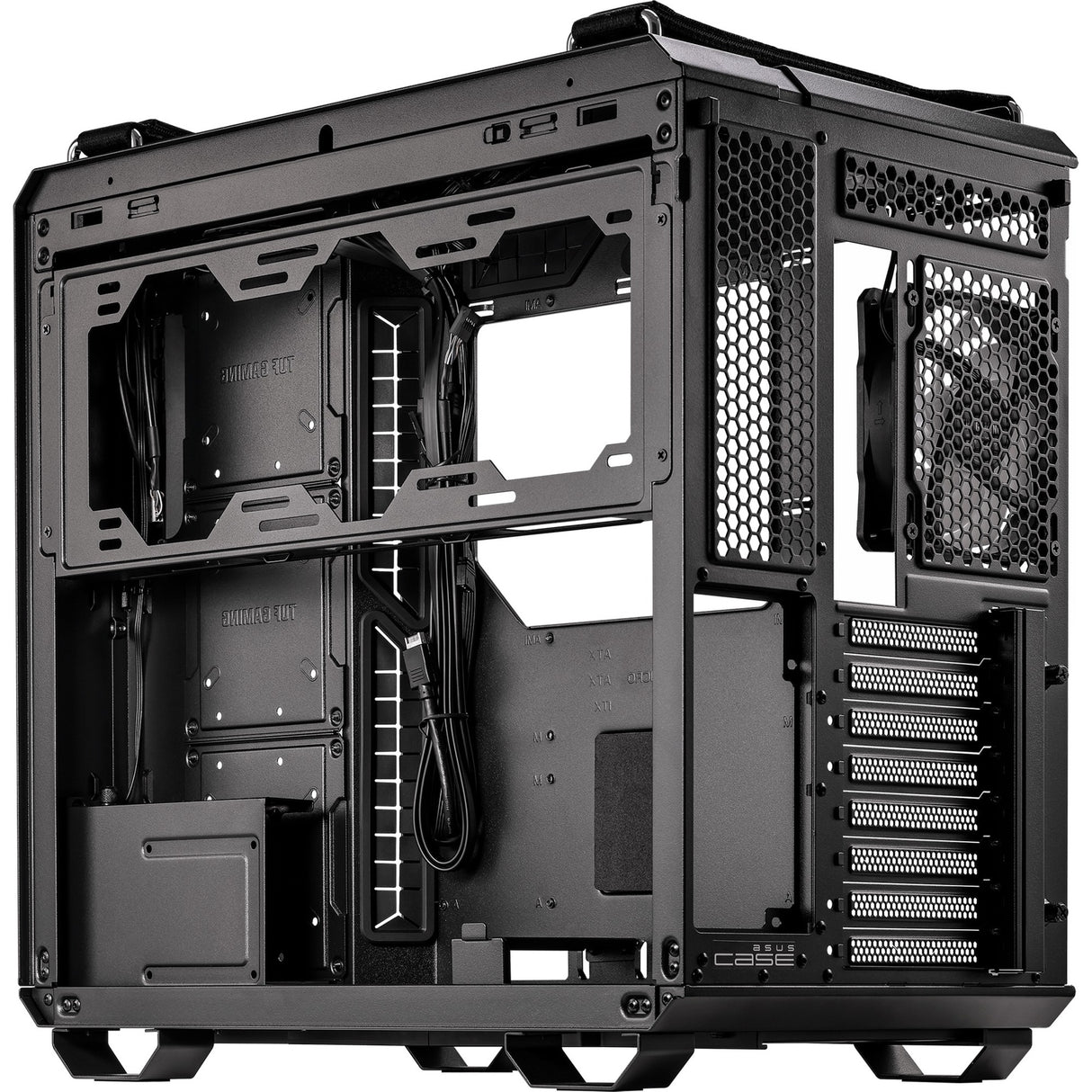 Asus tuf gaming gt502 plus midi tower behuizing (zwart | 2x usb-a | 1x usb-c | tempered glass)