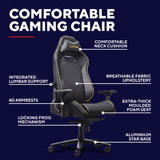 Trust gxt 721bm ruya pro batman gaming stoel (zwart geel)
