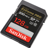 Sandisk extreme pro 128 gb sdxc geheugenkaart (zwart, uhs-i, class 10, u3, v30)
