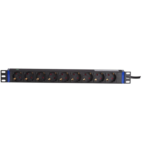 Dsi 19 inch 9 voudige stekkerdoos stekkerdoos (zwart)