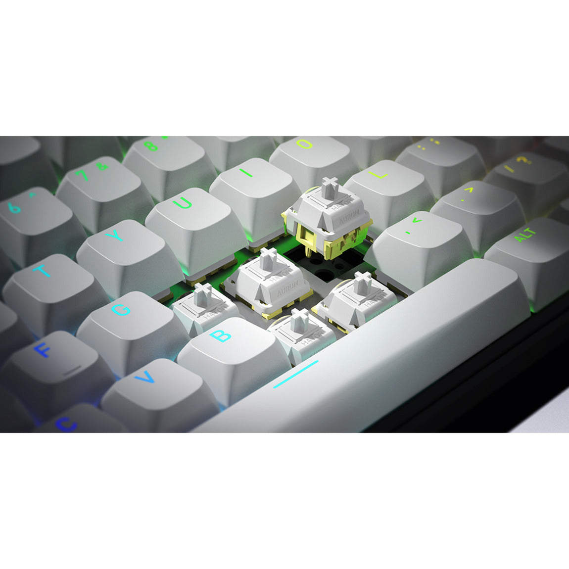 Hator rockfall 3 tkl wireless rgb mechanisch gaming toetsenbord (wit, us lay-out (qwerty), hator aurum orange, 80% (tkl), rgb, pbt keycaps, hotswap, 2.4 ghz bluetooth usb-c)