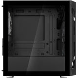 Silverstone sst-fah1mb-pro midi tower behuizing (zwart | 3x usb-a | rgb | tempered glass)