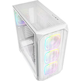 Sharkoon ak5m rgb midi tower behuizing (wit | 2x usb-a | 1x usb-c | rgb | tempered glass)