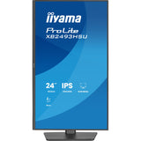 Iiyama prolite xb2493hsu-b1 23.8 monitor (zwart (mat), 120 hz, hdmi, displayport, usb, audio)