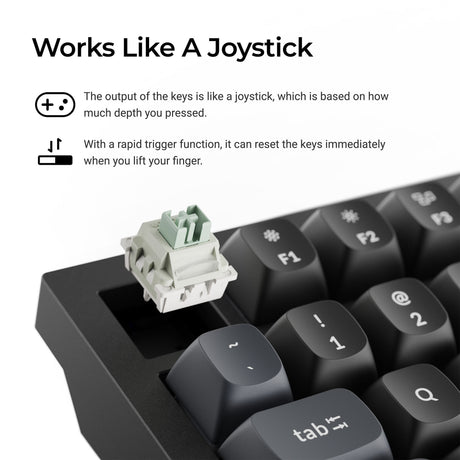 Keychron q6 he 8k magnetic switch keyboard (wit, us lay-out (qwerty), ultra-fast lime, 100%, rgb, hot swap, 8k)