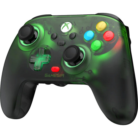 Gamesir t7 pro wireless controller - retro green (donkergroen transparant, xbox series x|s, xbox one, android, pc, 2.4ghz bluetooth usb)