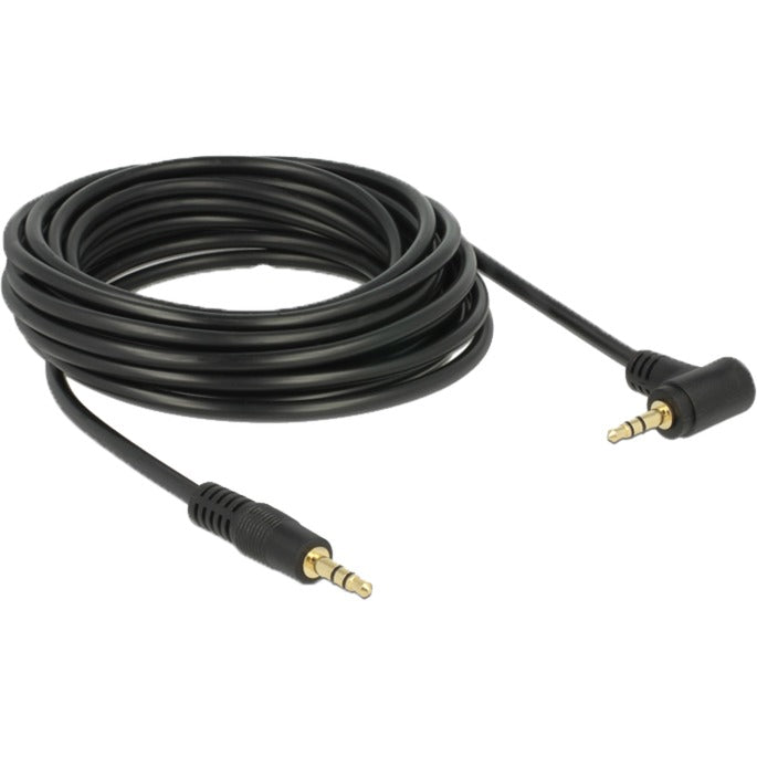 Delock 3,5 mm naar 3,5 mm 90° kabel (zwart, 5 meter)