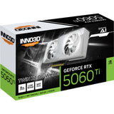 Inno3d geforce rtx 5060 ti twin x2 oc white 8gb grafische kaart (3x displayport, 1x hdmi 2.1, dlss 4)