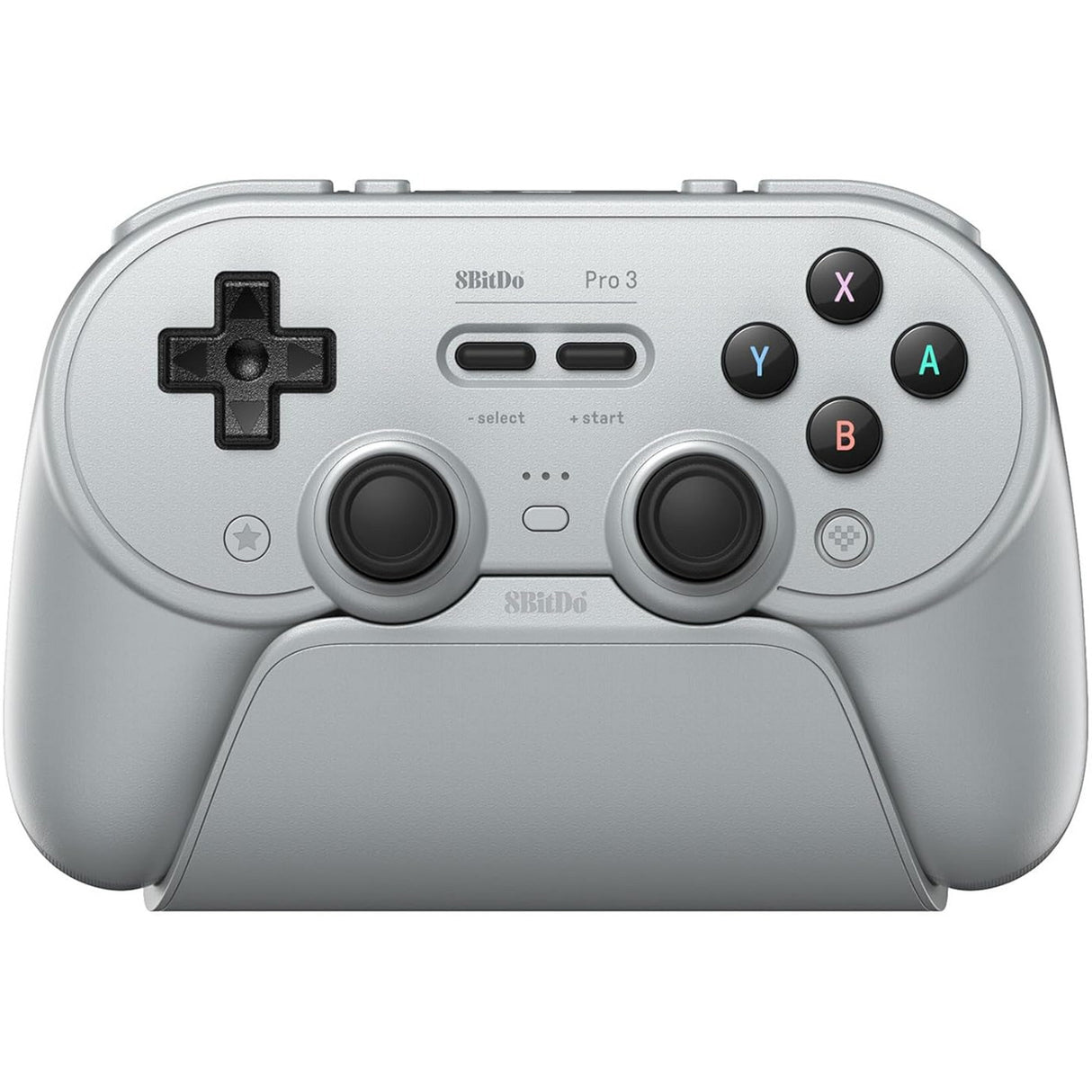8bitdo pro 3 bluetooth gamepad (grijs zwart, switch 1 2, pc, android, 2.4 ghz bluetooth usb)