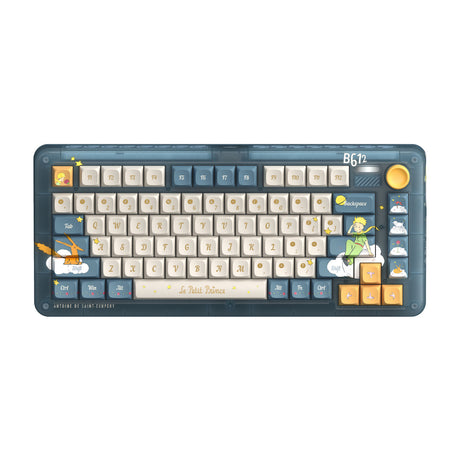 Iqunix zx75 sky encounter wireless mechanical keyboard (blauw, us lay-out (qwerty), gateron red, 75%, rgb leds, hot-swappable, double-shot pbt, 2.4ghz | bluetooth 5.1 | usb-c)
