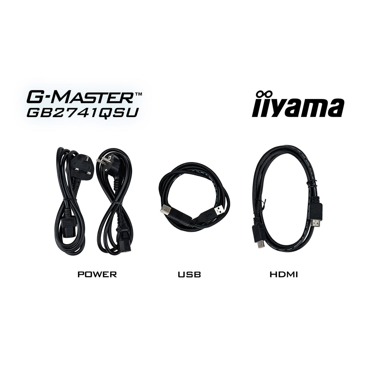 Iiyama g-master black hawk gb2741qsu-b1 27 gaming monitor (zwart, hdmi, displayport, 2x usb-a, usb-b, 144 hz)