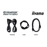 Iiyama g-master black hawk gb2741qsu-b1 27 gaming monitor (zwart, hdmi, displayport, 2x usb-a, usb-b, 144 hz)