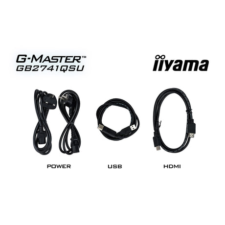 Iiyama g-master black hawk gb2741qsu-b1 27 gaming monitor (zwart, hdmi, displayport, 2x usb-a, usb-b, 144 hz)