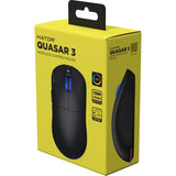 Hator quasar 3 wireless gaming muis (zwart, 400 - 12.000 dpi, rgb, 2.4ghz bluetooth 5.1 usb)