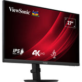 Viewsonic vg2708-4k 27 monitor (zwart (mat), 2x hdmi, 1x displayport)