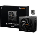 Be quiet! straight power 12 platinum modulaire 750 watt voeding (zwart, 1x 12v-2x6, 4x pcie)