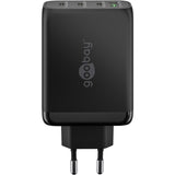 Goobay 100w gan usb-c pd multiport quick charger (zwart)