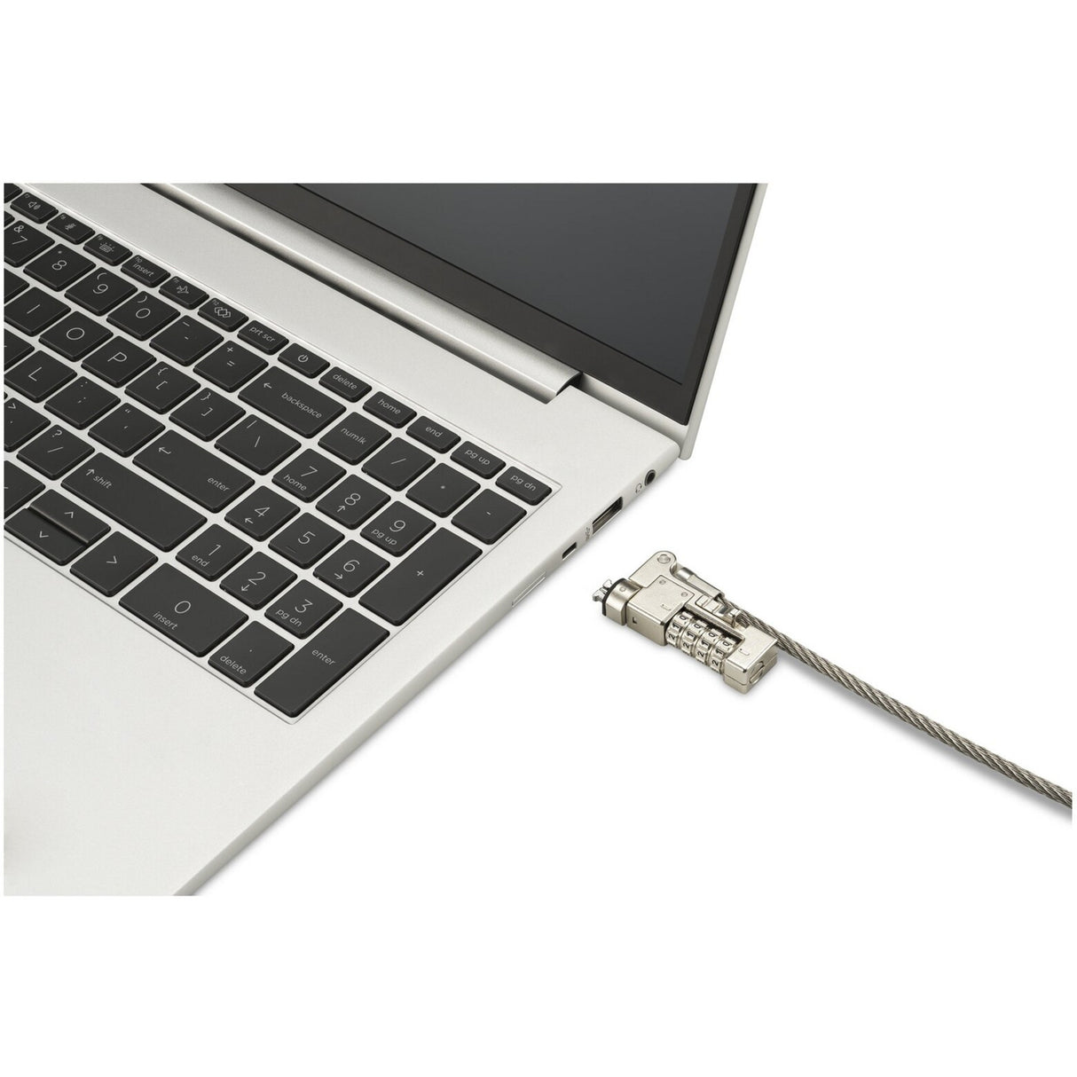 Kensington slim nanosaver 2.0 eq combination laptop lock diefstalbeveiliging (zilver)
