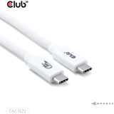 Club 3d usb-c 80gbps certified 240w 8k 240hz kabel (wit, 1.2m)