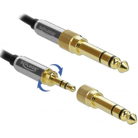 Delock stereo jack 3,5 mm 3-pin male > female verlengkabel (zwart, 5 meter)